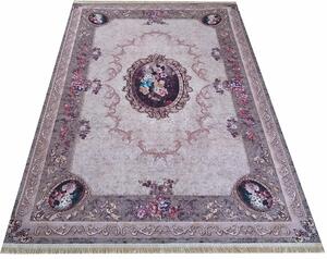 Klasyczny brązowy dywan w barokowym stylu - Bedos 4X