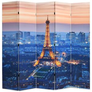 Składany parawan, 200x170 cm, motyw Paryża nocą