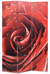Składany parawan, 120x170 cm, czerwona róża