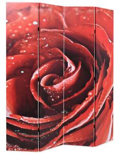Składany parawan, 160 x 170 cm, czerwona róża