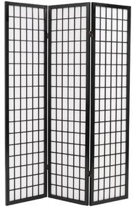 Składany parawan 3-panelowy w stylu japońskim, 120x170, czarny