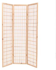 Parawan 3-panelowy w stylu japońskim, 120x170 cm, naturalny