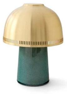 &Tradition - Raku SH8 Portable Lampa Stołowa Blue Green/Brass &Tradition