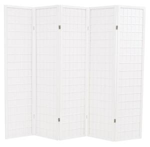 Składany parawan 5-panelowy w stylu japońskim, 200x170, biały