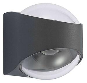 Lucande - Almos LED Round Up/Down Ogrodowe Lampa Ścienna Dark Grey