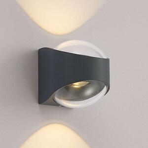 Lucande - Almos LED Round Up/Down Ogrodowe Lampa Ścienna Dark Grey Lucande