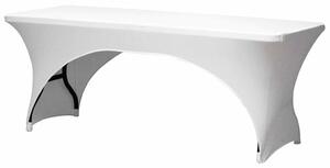 Perel Pokrowiec na stół prostokątny, z wycięciem łukowym, biały, FP400