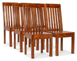 Krzesła z litego drewna, stylizowane na sheesham, 6 szt