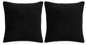 Zestaw poduszek, 2 szt., tkanina, 60x60 cm, czarne