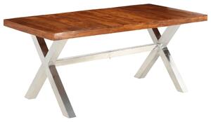 Stół jadalniany, lite drewno o wyglądzie sheesham, 180x90x76 cm