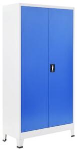 Szafa biurowa, metalowa, 90 x 40 x 180 cm, szaro-niebieska