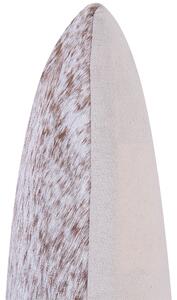 Zestaw 2 poduszek dekoracyjnych jasnobrązowy skórzany patchwork x cm z wypełnieniem Marady Beliani