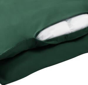Komplet pościeli 155 x 220 cm bawełniany jednolity wzór zielony Harmonridge Beliani