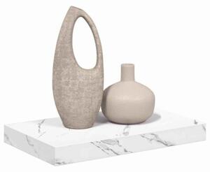 Nowoczesna półka ścienna w stylu minimalistycznym z białym marmurem 40x23,5 cm