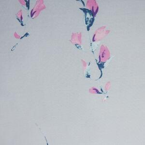 Komplet pościeli 135 x 200 cm bawełna w kwiatki błękitny Evergreen Beliani