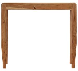Stolik konsola z drewna akacjowego, 101 x 35 x 80 cm, brązowy