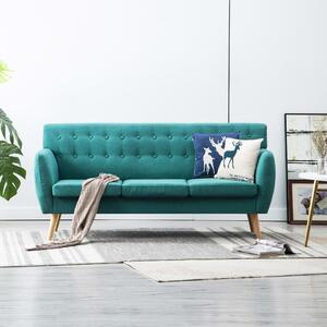 3-osobowa sofa tapicerowana tkaniną, 172x70x82 cm, zielona