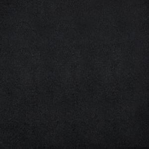 Sofa Chesterfield, 3-os., obita aksamitem, 199x75x72 cm, czarna