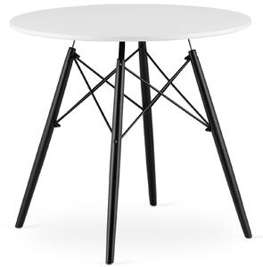 Loftowy stół na czarnych nogach Todi 80 cm