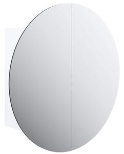 Szafka łazienkowa z lustrem i LED, biała, 40x40x17,5 cm