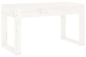Ławka ogrodowa, biała, 80x38x45 cm, lite drewno sosnowe