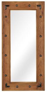 Lustro z ramą z litego drewna akacjowego, 50 x 110 cm