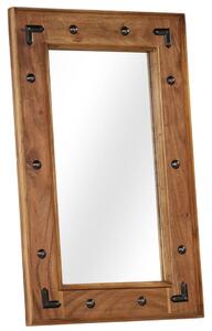 Lustro z ramą z litego drewna akacjowego, 50 x 80 cm