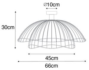 Inteligentna lampa sufitowa czarna 60 cm z WiFi G95 - Pua Oswietlenie wewnetrzne