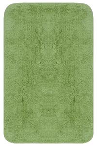 2-częściowy zestaw mat łazienkowych, tkanina, zielony