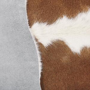 Skóra bydlęca dywan ze skóry krowa bazylijska 2-3 m² brązowo-biała Nasqu Beliani