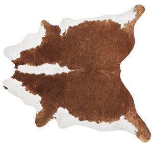 Skóra bydlęca dywan ze skóry krowa bazylijska 3-4 m² brązowo-biała Nasqu Beliani