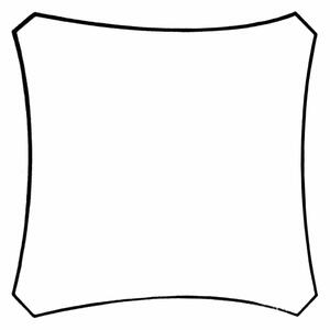 Perel Żagiel przeciwsłoneczny, kwadratowy, 3,6 m, kremowy, GSS4360