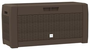 Skrzynia ogrodowa, brązowa, 119x48x60 cm, polipropylen