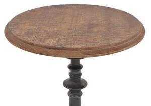 Stolik z litego drewno jodłowego, 40 x 64 cm, brązowy