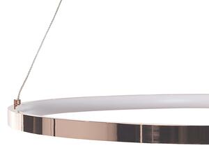 Nowoczesna lampa wisząca LED okrągła pierścień metalowa ø 50 cm różowe złoto Jordan Beliani