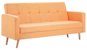 Sofa tapicerowana materiałem, pomarańczowa