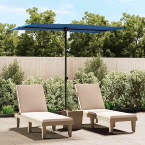 Parasol ogrodowy na aluminiowym słupku, 2x1,5 m, niebieski