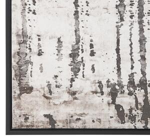 Obraz drukowany płótno rama abstrakcyjny motyw 63x93cm szary Zevio Beliani