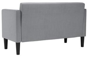 Sofa dwuosobowa jasnoszara 111 cm tkanina