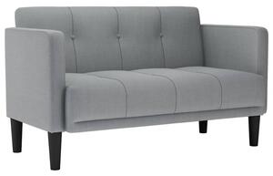 Sofa dwuosobowa jasnoszara 111 cm tkanina