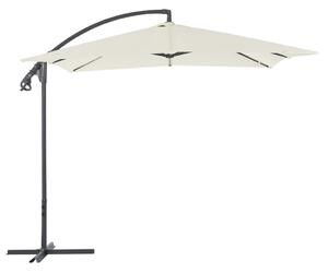 Parasol wiszący ze stalowym słupkiem, 250 x 250 cm, piaskowy