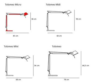 Artemide - Tolomeo MICRO Lampa Stołowa Aluminium