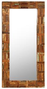 Lustro ścienne z ramą z odzyskanego drewna, 60 x 120 cm