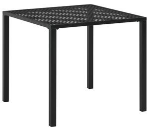Stół ogrodowy, czarny, 80x80x72 cm, stalowy