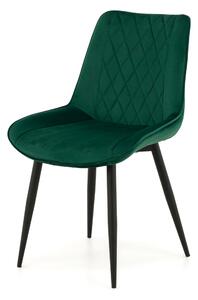 EMWOmeble Krzesło tapicerowane zielone ▪️ BELINI (DC-6020) ▪️ WELUR ZIELONY
