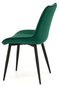 MebleMWM Krzesło tapicerowane zielone DC-6020 welur