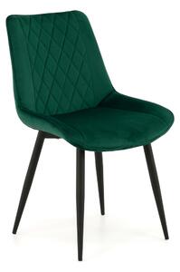 MebleMWM Krzesło tapicerowane zielone DC-6020 welur