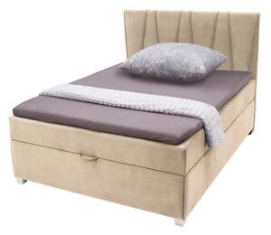 Łóżko kontynentalne beżowe MARGO 120x200 cm