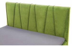 Łóżko kontynentalne zielone MARGO 120x200 cm