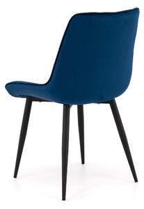 EMWOmeble Krzesło tapicerowane niebieskie ▪️ BELINI (DC-6020) ▪️ welurowe